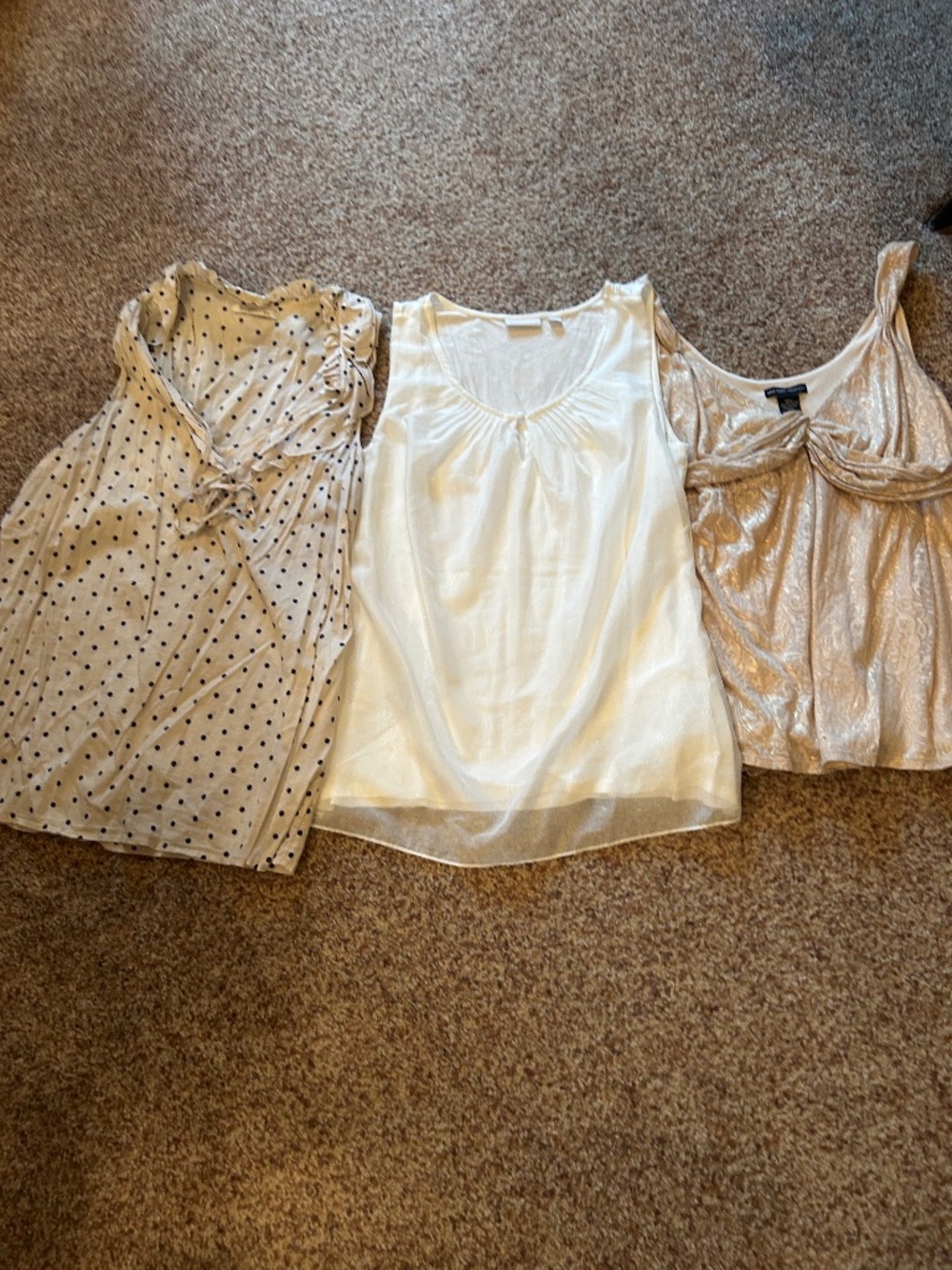 Old Navy & NY & Company LOT tank tops polka dot